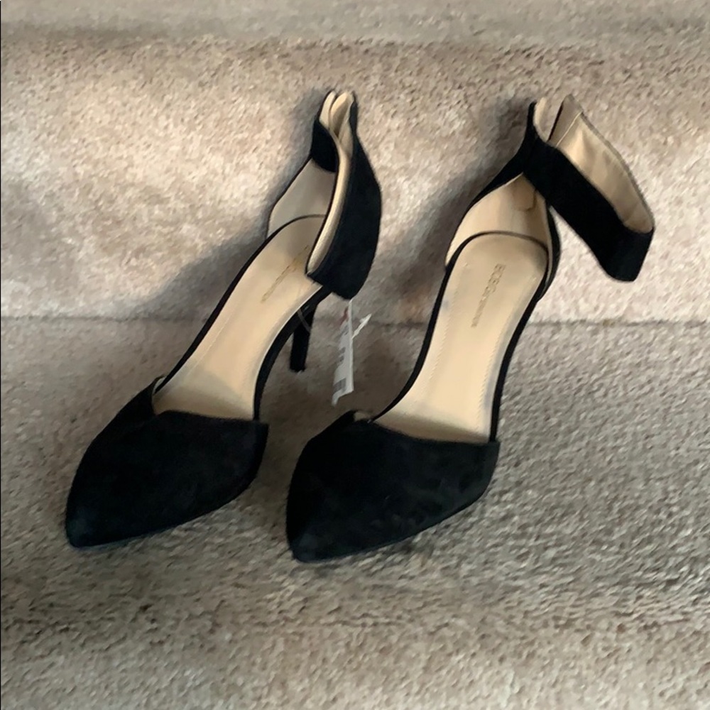 Suede Ankle Strap Heels
